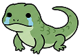 悲しむトカゲのイラスト